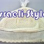 11022 -  SET OF 5 CLOTH "FREAK KIPA" WHITE DESIGN YARMULKE