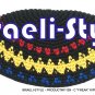 11129, SET OF 5 CLOTH "FREAK KIPA" BLACK COLORFUL DESIGN YARMULKE
