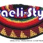 11130, SET OF 5 CLOTH "FREAK KIPA"  COLORFUL DESIGN YARMULKE