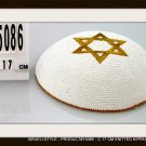 15086, LOT OF 5 PCS,17CM KNITTED KIPA YARMULKE KIPPAH STAR OF DAVID