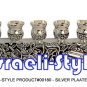 00180 - SILVER PLATED MENORAH/CHANUKIA 9 CANDEL 9x29 cm .