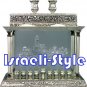 05685 - SILVER PLATED MENORAH DELUXE "HAMIKDASH"