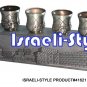 41621 - SILVER PLATED PEUTER MENORAH / CHANUKIA CANDESTICKS