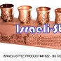 41622 - SILVER PLATED COPPER MENORAH / CHANUKIA CANDESTICKS