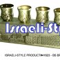 41623 - SILVER PLATED COPPER MENORAH / CHANUKIA CANDESTICKS