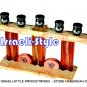 70551 - STONE MENORAH / HANUKKIAH ORANGE GLASS, 30*11 CM