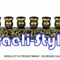 80091 - BS BRONZE MENORAH /  CHANUKIA 9 CANDEL 9x29 cm .