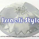 00323 - LOT OF 10, HIGH QUALITY WHITE TERYLENE  KIPA / KIPPAH / YARMULKE / YAMAKA / KIPPA