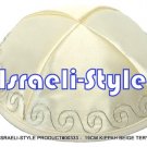 00333- LOT OF 10, 19CM KIPPAH BEIGE TERYLENE  KIPA / KIPPAH / YARMULKE / YAMAKA / KIPPA