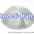 00336- LOT OF 10, HIGH QUALITY WHITE TERYLENE KIPA / KIPPAH / YARMULKE / YAMAKA / KIPPA