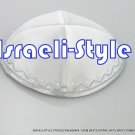 00404- LOT OF 10, 19CM WHITE KIPA  / YARMULKE / YAMAKA / KIPPA