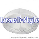 00411- LOT OF 10, 19CM WHITE KIPPAH MAT  / YARMULKE / YAMAKA / KIPPA
