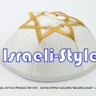 11167- LOT OF 5,  SATIN KIPPAH GOLDEN "MAGEN DAVID"- 20 CM KIPA  / YARMULKE / YAMAKA / KIPPA