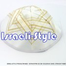 14630- LOT OF 5,   SATIN KIPPAH 20 CM- GOLDEN M. DAVID, STRAIGHT RIBBON/ KIPA / YARMULKE /KIPPA