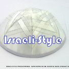 14634- LOT OF 5,SATIN KIPPAH 20 CM- SILVER M. DAVID, STRAIGHT RIBBON/ KIPA / YARMULKE /KIPPA
