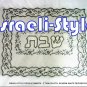 60978 - SHABAT CLOTH TABLECLOTH, SILVER& WHITE DECORATION, 280*140