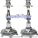 40013 - SILVER PLATED CANDLESTICKS/CANDLE HOLDERS 25 CM