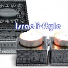 41464 - PAIR BS PE TRAVEL CANDLESTICK 5 cm.