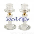 84761 - PAIR CRYSTAL CANDLES HOLDERS 13. 5 CM