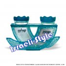 86045 - GLASS CANDLESTICKS "BUBBLES"- SHOFAR, 12 CM