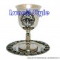 41440 - SILVER PLATED KIDUSH CUP 12 CM/ judaica gift from israel