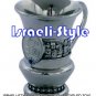 85012 - BRASS "YELED TOV" CUP, BLUE ENAMEL- 9 CM/ judaica gift from israel