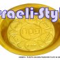 09518 - SET OF 12 PCS PLASTIC GOLDEN PASSOVER PLATE 20 CM  pesach/passover- judaica gift from israel