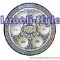 81723 - PLASTIC MELAMINE PASSOVER SEDER PLATE - judaica  from israel