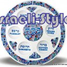 84437 -PLASTIC MELAMINE PASSOVER SEDER PLATE - judaica  from israel