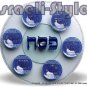 84439 - GLASS SEDER PLATE "TEXTURE" 33 CM- judaica  from israel