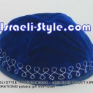 10216 - SET OF 10 PCS LiGHT BLUE VELVET KIPPAH DECORATIONS/ KIPA / YARMULKE /KIPPA