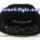 11616 - SET OF 5PCS VELVET KIPPAH-JERUSALEM/ KIPA / YARMULKE /KIPPA