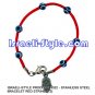 9322 - LOT OF12PCS STAINLESS STEEL BRACELET RED STRING (12) judaica GIFT from Israel.