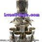 9458 - NICKEL WINE FOUNTAIN / WINE DIVIDER 6 CUPS, 25 CM, JUDAICA GIFT FROM ISRAEL
