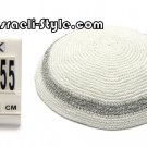 free shipping!!LOT OF 5PCS 12455 -15CM KIPAH SILVER LINE  YARMULKE/KIPPAH