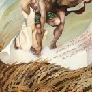 Judaica bible original oil painting by iris vexler: Psalm "May they be like chaff before the wind"