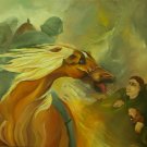original Israeli scene oil painting on canvas "Amona evacuated" by Iris Vexler Tamir