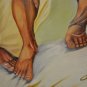 Judaica bible original oil painting by iris vexler: Psalm "May they be like chaff before the wind"