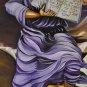 Judaica bible lithograph by iris vexler tamir: moses brings the Ten Commandments at mount sinai