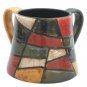85558 - CERAMIC WASH HAND CUP- COLOR TEXTURE, 14CM "netilat yadaim"