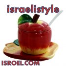 87208 -ROSH HASHANA GIFT- CERAMIC HONEY DISH PLATE "APPLE" 9*8CM