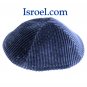 16718 - CORDUROY KIPPAH 17 CM, BLUE YARMULKE/KIPPAH / KIPA  / YARMULKE / YAMAKA / KIPPA