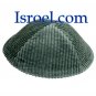 16719 - CORDUROY KIPPAH 17 CM, OLIVE GREEN YARMULKE/KIPPAH / KIPA  / YARMULKE / YAMAKA / KIPPA