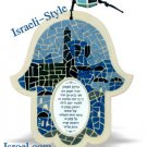 85359 - MOSAIC HAMSA GOD BLESS. BLUE DAVID 14CM. CHAMSA GIFT FROM ISROEL.COM / ISRAELI-STYLE 85359 - MOSAIC HAMSA GOD BLESS. BLUE DAVID 14CM. CHAMSA GIFT FROM ISROEL.COM / ISRAELI-STYLE