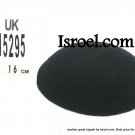15295 - C DMC KIPPAH 16CM PLAIN BLACK , kippah store, kipa, cheap kippahs,baR mitzvah KIPPAH