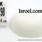 15298 KIPPAH 16CM PLAIN WHITE, kippah store, kipa, cheap kippahs,baR mitzvah KIPPAH