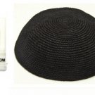 12720 KNITTED KIPPAH 20CM PLAIN BLACK  , kippah store, kipa, cheap kippahs,baR mitzvah KIPPAH