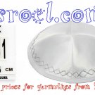 00341- WHOLESALE LOT OF KIPOT, HIGH QUALITY WHITE TERYLENE KIPA / KIPPAH / YARMULKE / YAMAKA / KIPPA