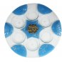 UK08087 - GLASS SEDER PLATE 36CM- HAND DECORATED