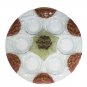 UK08087 - GLASS SEDER PLATE 36CM- HAND DECORATED